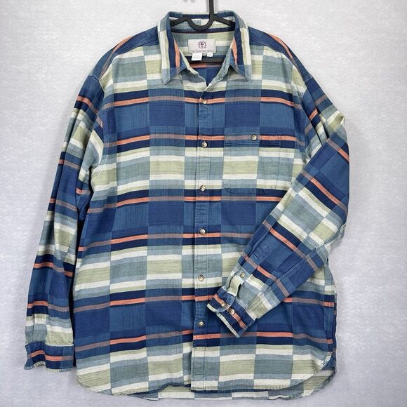 Territory Ahead Other - The Territory Ahead Southwestern Aztec Shirt Men's XXL Long Sleeve Blue Flannel